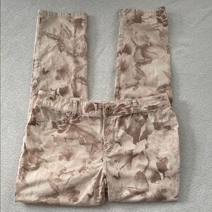 Chico’s Floral Patterned Brown & Tan Women's Pants Sz 0.5
